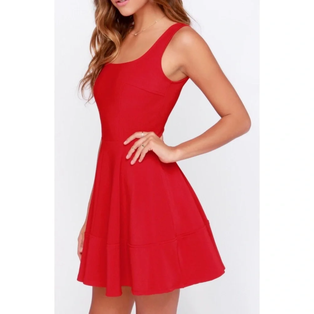 Lulus Red Dress - Picture 3 of 6